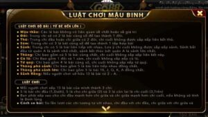 Một số quy luật mà anh em cần biết khi chơi game mậu binh